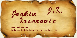 Joakim Košarović vizit kartica